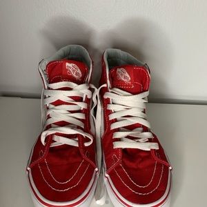 Red high top vans